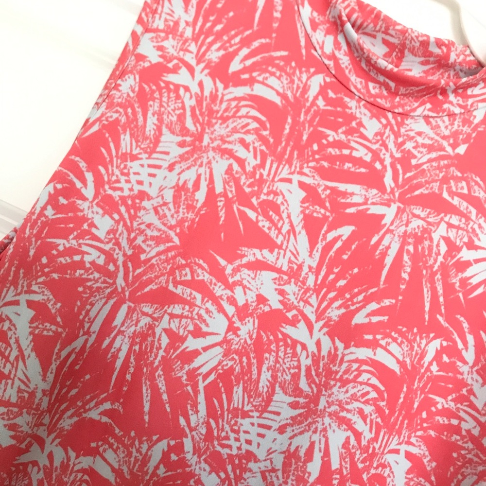 NEW!! Fuchsia Close Neck Printed Swing Dress - Picture 8 of 8